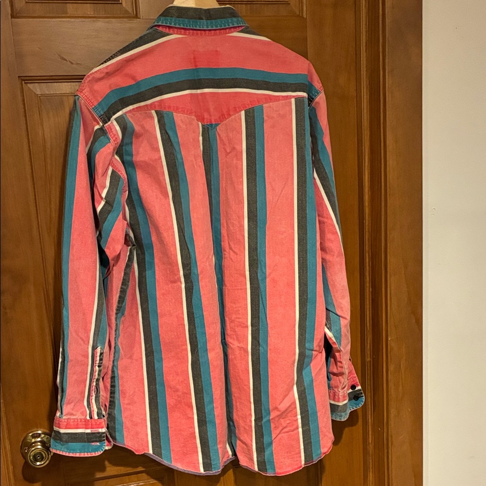 Vtg Wrangler men’s striped shirt jacket - Picture 6 of 6